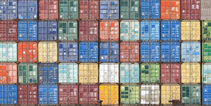 Shipping containers colors and variants.